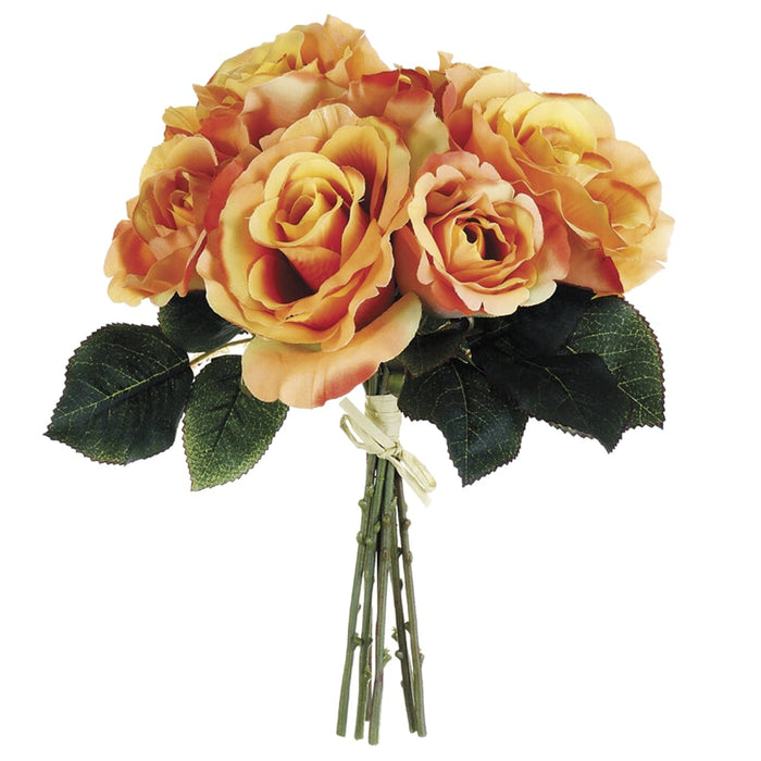 11" Rose Silk Flower Bouquet -Talisman (pack of 12) - FBQ100-TA