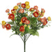 14.5" Silk Mini Ranunculus Flower Bush -Orange/Yellow (pack of 12) - FBQ120-OR/YE