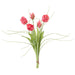 18" Tulip & Grass Silk Flower Stem Bundle -Beauty (Pack of 6) - FBQ212-BT
