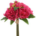 9.5" Peony Silk Flower Bouquet -Fuchsia (Pack of 12) - FBQ328-FU