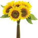 15" Sunflower Silk Flower Bouquet -Yellow (pack of 6) - FBQ330-YE