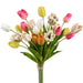 21" Tulip Silk Flower Bouquet -Mixed Colors (Pack of 6) - FBQ341-MX