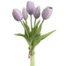 10" Real Touch Tulip Silk Flower Bouquet -Lavender (Pack of 12) - FBQ355-LV