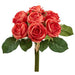 8.5" Silk Rose Flower Bouquet -Orange (Pack of 12) - FBQ399-OR