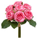 8.5" Silk Rose Flower Bouquet -Pink (Pack of 12) - FBQ399-PK