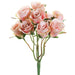 8.5" Mini Silk Rose Flower Bush -Pink (pack of 12) - FBQ502-PK