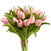 11.75" Tulip Silk Flower Bouquet -Pink (Pack of 2) - FBQ530-PK