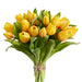 11.75" Tulip Silk Flower Bouquet -Yellow (Pack of 2) - FBQ530-YE