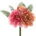 13" Rose & Peony Silk Flower Bouquet -Pink/Coral (pack of 8) - FBQ561-PK/CO
