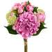 17" Hydrangea, Snowball & Ranunculus Bud Silk Flower Bouquet -Beauty/Green (Pack of 4) - FBQ588-BT/GR