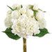 17" Hydrangea, Snowball & Ranunculus Bud Silk Flower Bouquet -Cream/Green (Pack of 4) - FBQ588-CR/GR