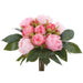 13" Peony Silk Flower Bouquet -Pink (Pack of 6) - FBQ660-PK
