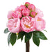 16" Peony Silk Flower Bouquet -Pink (Pack of 6) - FBQ662-PK