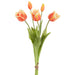 18" Real Touch Tulip Silk Flower Bouquet -Flame (Pack of 6) - FBQ741-FL