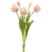 18" Real Touch Tulip Silk Flower Bouquet -Pink (Pack of 6) - FBQ741-PK