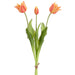 19.5" Real Touch Tulip Silk Flower Bouquet -Coral (Pack of 6) - FBQ742-CO