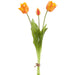 19.5" Real Touch Tulip Silk Flower Bouquet -Orange (Pack of 6) - FBQ742-OR