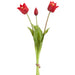 19.5" Real Touch Tulip Silk Flower Bouquet -Red (Pack of 6) - FBQ742-RE