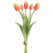 16" Real Touch Dutch Tulip Silk Flower Bouquet -Flame (Pack of 12) - FBQ755-FL