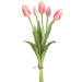 16" Real Touch Dutch Tulip Silk Flower Bouquet -Pink (Pack of 12) - FBQ755-PK