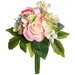 13" Rose & Hydrangea Silk Flower Bouquet -Pink/Lavender (pack of 12) - FBQ783-PK/LV