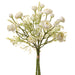 14.5" Rose & Queen Anne's Lace Silk Flower Stem Bundle -Cream (pack of 12) - FBQ791-CR