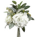11" Hydrangea, Lilac & Rose Silk Flower Bouquet -Cream/Green (pack of 6) - FBQ884-CR/GR