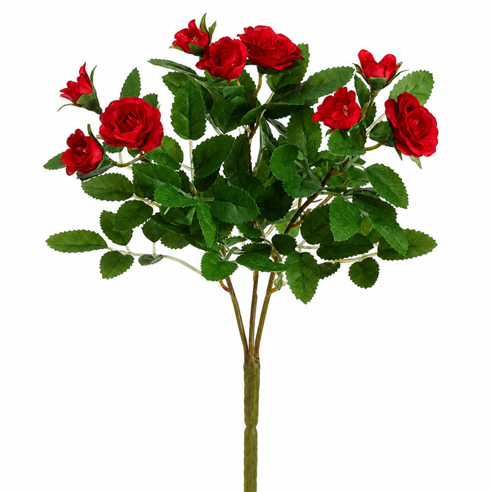 10" Silk Mini Rose Flower Bush -Red (Pack of 36) - FBR002-RE