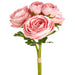 14" Real Touch Ranunculus Silk Flower Bouquet -Pink (pack of 12) - FBR007-PK