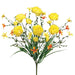 14" Silk Ranunculus Flower Bush -Yellow (pack of 12) - FBR014-YE