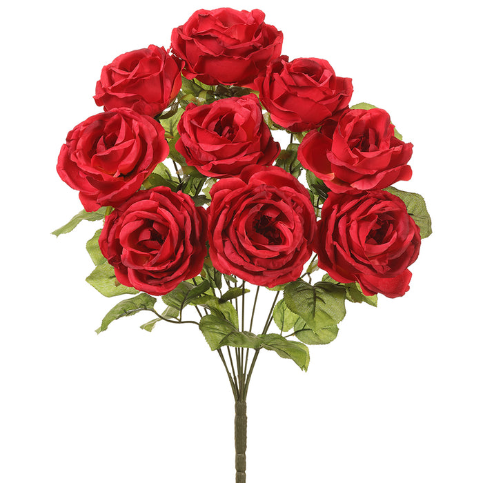 20" Silk Rose Flower Bush -Red (pack of 6) - FBR020-RE