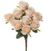 17.5" Silk Rose Flower Bush -Soft Peach (pack of 12) - FBR025-PE/SO