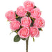 17.5" Silk Rose Flower Bush -Pink (pack of 12) - FBR025-PK