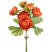 13" Ranunculus Silk Flower Stem Bundle -Orange (Pack of 12) - FBR070-OR