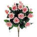 15" Silk Rose Flower Bush -Pink/Cream (pack of 12) - FBR103-PK/CR