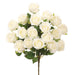 18.5" Silk Rose Flower Bush -White (pack of 12) - FBR119-WH