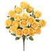 18.5" Silk Rose Flower Bush -Yellow (pack of 12) - FBR119-YE