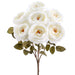 18" Silk English Garden Rose Flower Bush -Cream (pack of 12) - FBR126-CR