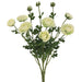 19" Silk Ranunculus Flower Bush -Cream (pack of 6) - FBR549-CR