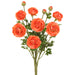 19" Silk Ranunculus Flower Bush -Orange (pack of 6) - FBR549-OR