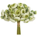 14.5" Ranunculus Silk Flower Bouquet -Cream/Green (Pack of 6) - FBR560-CR/GR