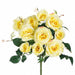 18" Silk Rose Flower Bush -Yellow (Pack of 12) - FBR628-YE