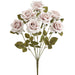 21.5" Rose Silk Flower Bush -Beige (pack of 6) - FBR741-BE