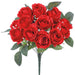 13" Rose Silk Flower Bush -Red (Pack of 12) - FBR803-RE