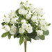 12" Small Sweetheart Rose Silk Flower Bush -Cream (Pack of 12) - FBR951-CR