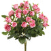 12" Small Sweetheart Rose Silk Flower Bush -2 Tone Pink (Pack of 12) - FBR951-PK/TT