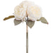12.5" Cabbage Rose Silk Flower Stem Bundle -Cream (Pack of 6) - FBR985-CR