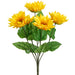 19.5" Silk Sunflower Flower Bush -Yellow (pack of 6) - FBS004-YE