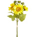 24" Real Touch Sunflower Silk Flower Stem Bundle -Yellow (pack of 6) - FBS005-YE