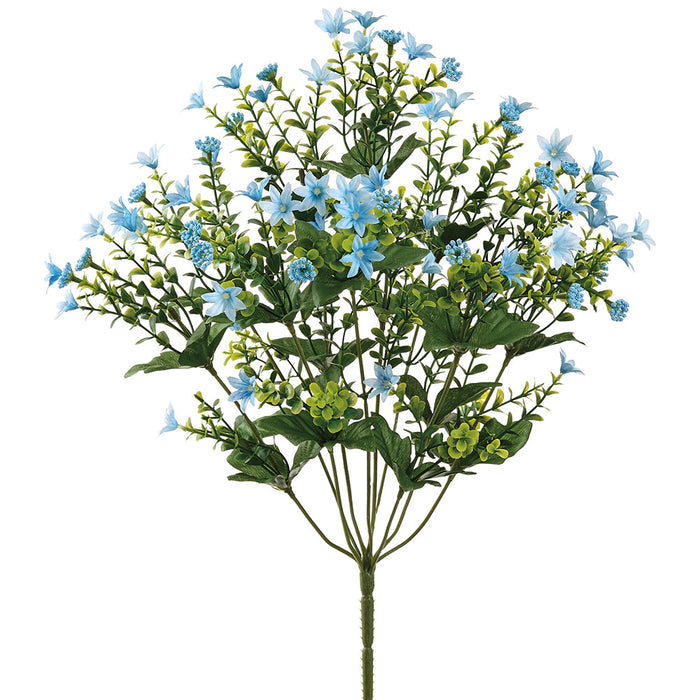 17" Wild Starflower Artificial Flower Bush -Blue (Pack of 12) - FBS008-BL